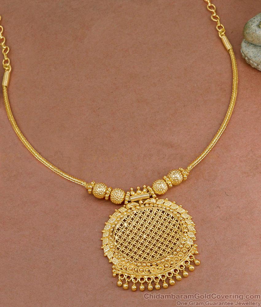 Plain Micro Gold Plated Calcutta Necklace Designs Online NCKN3688