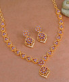 Unique New Model Amethyst Stone Necklace Set For Wedding NCKN3708