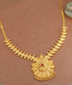 New Arrival Micro Gold Plated Necklace Vishnu Sangu Design For Brides NCKN3715