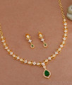 Latest Emerald Stone Fancy Gold Necklace Designs For Women NCKN3723