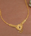 Simple Gold Design Calcutta Necklace Peacock Pattern NCKN3731