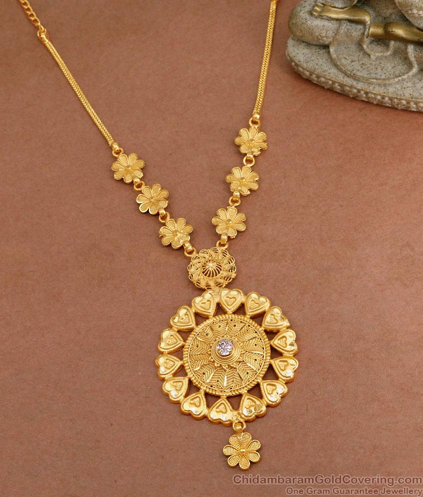 Beautiful Heart Charms Gold Tone Necklace Collection Online NCKN3736