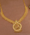 High Quality Gold Plated Mullai Arumbu Necklace With Ruby Stone NCKN3737