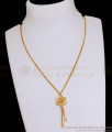 Stylish Light Weight Plain Gold Necklace Designs Online NCKN3747