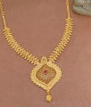 Real Gold Look Ruby Stone Necklace Mango Design NCKN3748