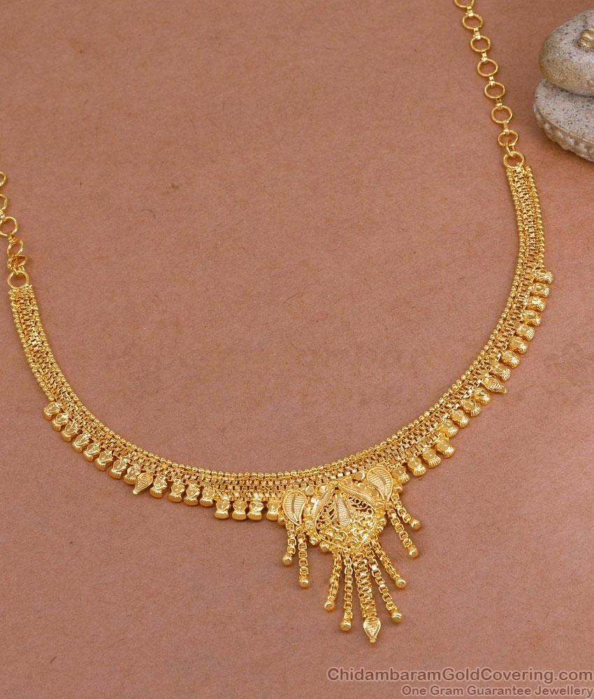 Latest Bollywood Fashion Gold Plated Calcutta Necklace Online NCKN3760