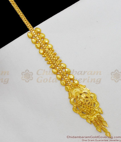 Beautiful Flower Leaf Multi Color Stone Kerala Palakka Gold Necklace ...