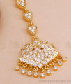 Latest Medium Size Impon Maang Tikka Gold Imitation Jewellery NCHT383