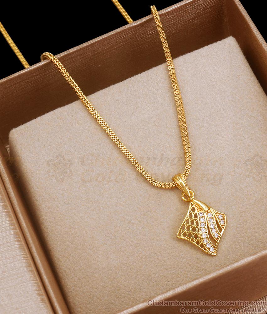 New Fashion Gold Plated Pendant Chain White Ad Stone Collections SMDR2061