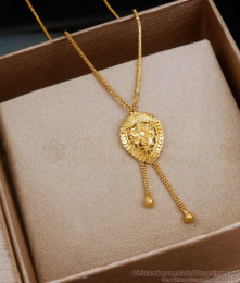 Buy Unique One Gram Gold Short Chain with Love Symbol Love Pendant