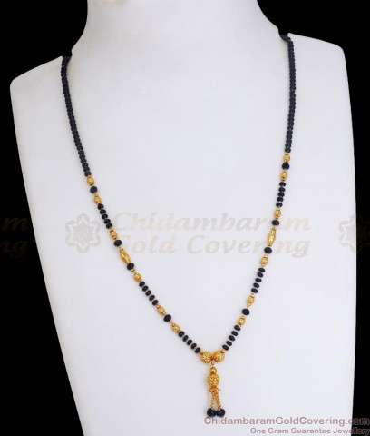 Indian Bollywood Traditional Mangalsutra Black Beads Thali Chain Set THAL35