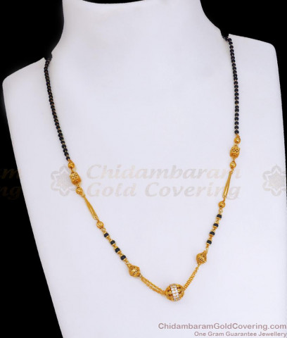 Indian Bollywood Traditional Mangalsutra Black Beads Thali Chain Set THAL35