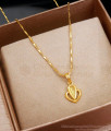Trendy Plain Pendant With Gold Chain SMDR2174