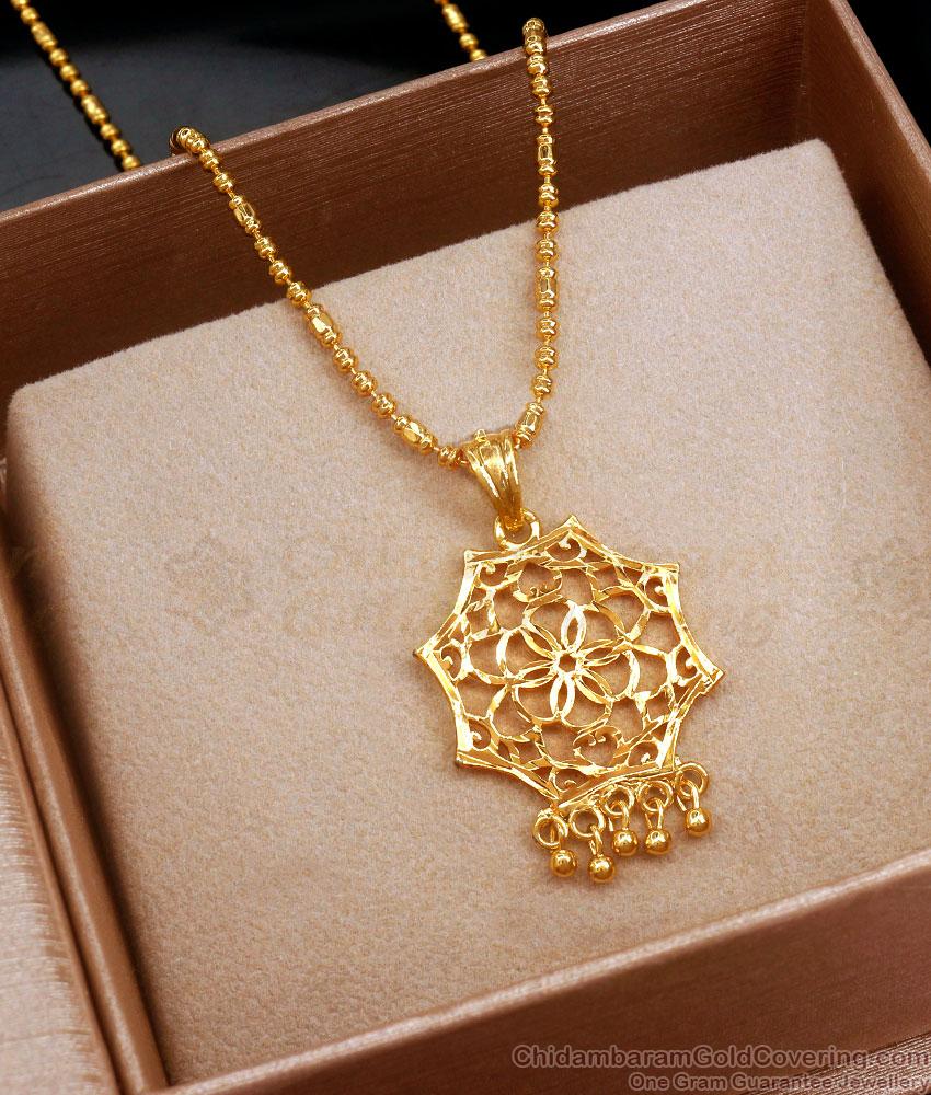 Latest Gold Pendant Chain Hexagon Designs SMDR2176