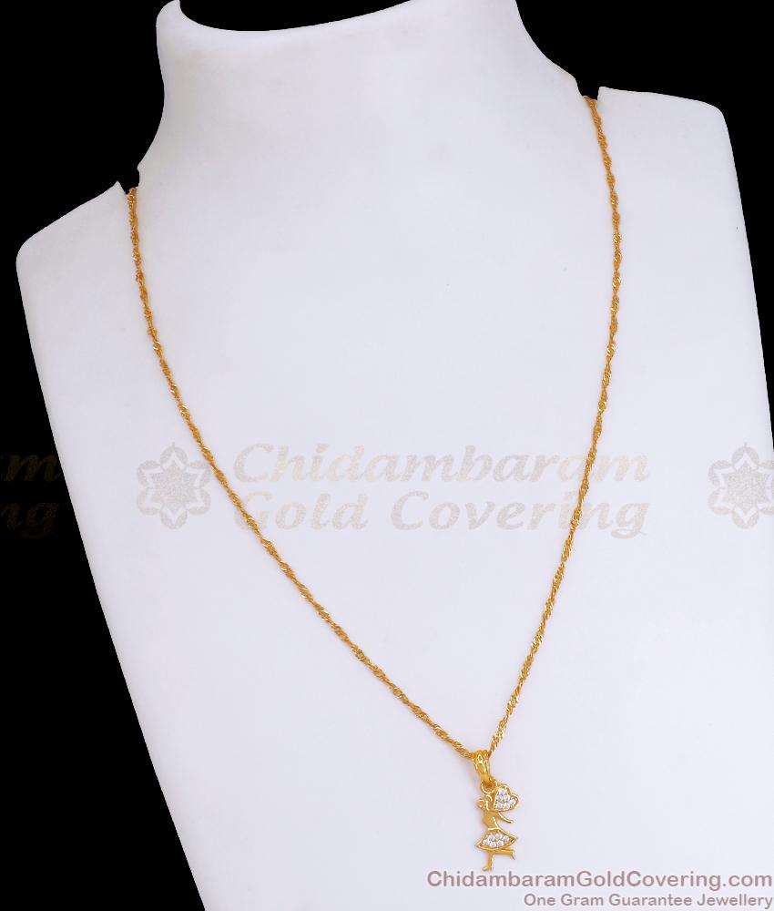 Gold Plated Fairy Pendant Chain Shop Online SMDR2187