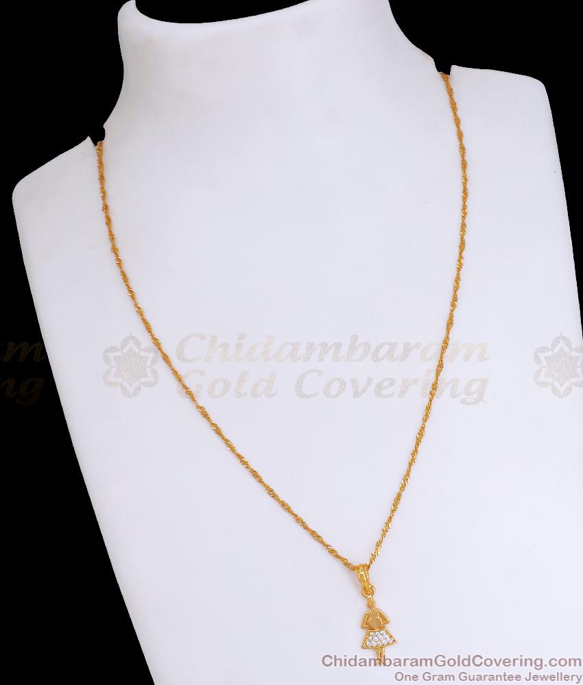 One Gram Gold Fairy Necklace Pendant Chains SMDR2188