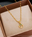 Latest Emerald Pendant With Chain Gold Imitation Designs SMDR2191