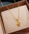 Stylish Thin Wheat Chain With Gold Plated Pendant SMDR2202