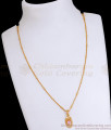 Small Pink Stone One Gram Gold Pendant Chains SMDR2206