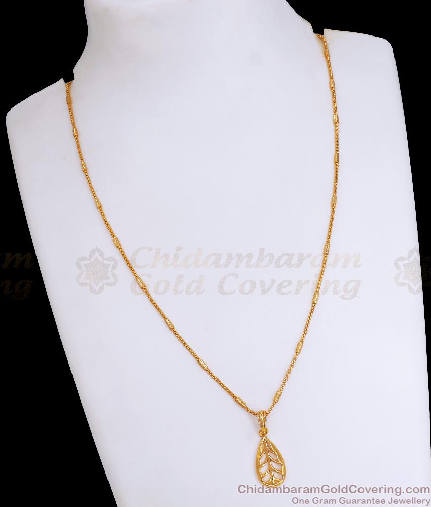 Leaf Design Gold Plated Small Dollar Chains Shop Online SMDR2208