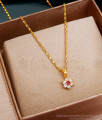 One Gram Gold Plated Chain Floral Pendant Necklace SMDR2209