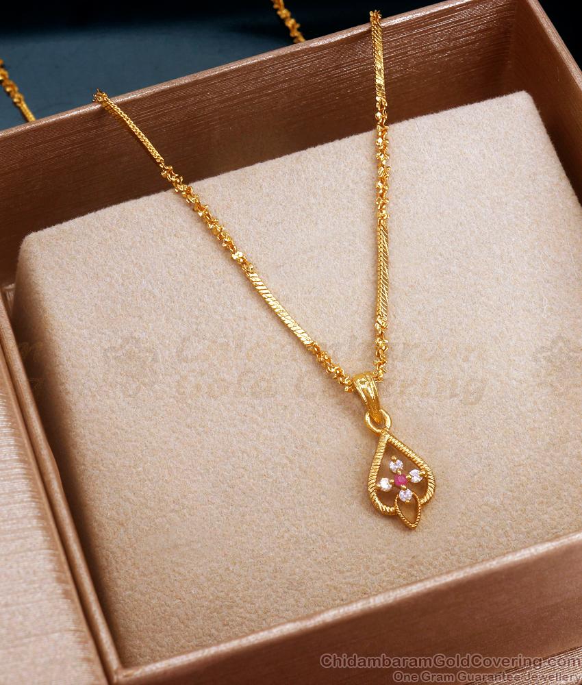 Latest Gold Plated Pendant Chain Collections For Women SMDR2212