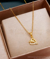 Light Weight Gold Plated Necklace Dolphin Pendant SMDR2219