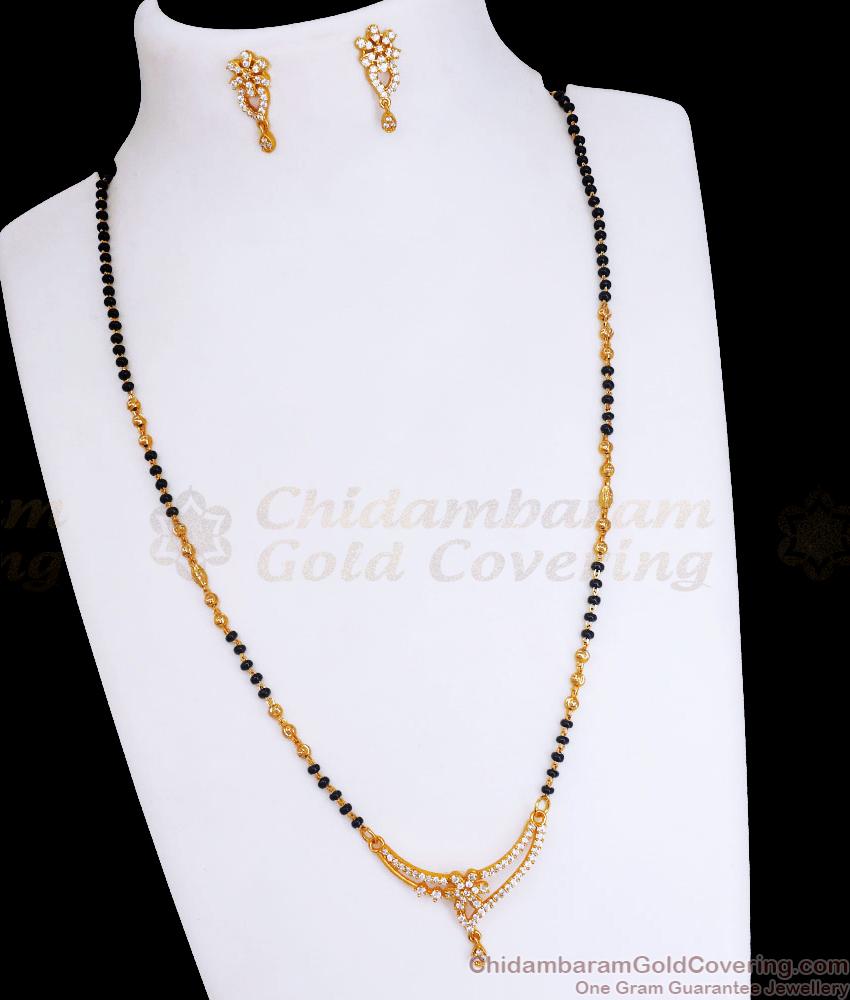 New Arrival Gold Plated Mangalsutra Earring Wedding Design SMDR2237