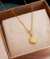 Everyday Wear Gold Plated Pendant With Chain SMDR2247
