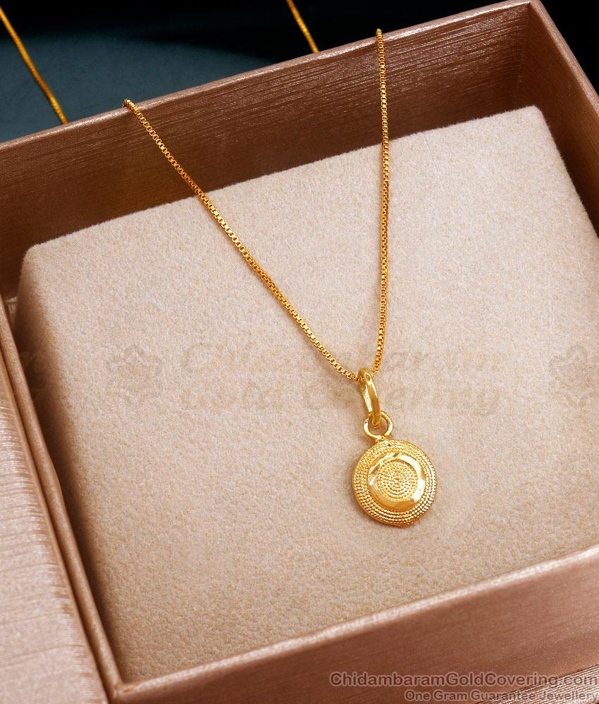 Everyday Wear Gold Plated Pendant With Chain SMDR2247