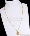 Valentine Heart Design White Stone Pendant Chain SMDR2256