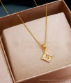 24K Gold Micro Plated White Stone Pendant Chain SMDR2257