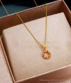 Cute Small Ruby Stone Gold Imitation Pendant Chain Shop Online SMDR2258