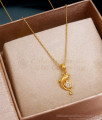 Attractive Dolphin Pendant Gold Plated Chain White Stone Design SMDR2260