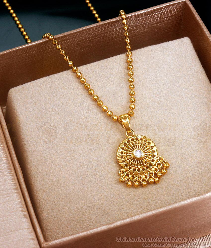 Daily Use Gold Imitation Pendant With Beads Chain SMDR2264