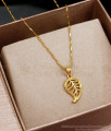 One Gram Gold Leaf Pendant With Wheat Gold Chain SMDR2268