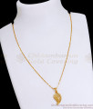 One Gram Gold Leaf Pendant With Wheat Gold Chain SMDR2268