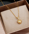 Textured Gold Finish Heart Shaped Locket Chain SMDR2269