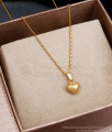 Small Heart Design 1 Gram Gold Pendant Chain Daily Use SMDR2271