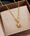 Hexagon Gold Pendant Necklace with Ruby and Crystal Accents SMDR2276