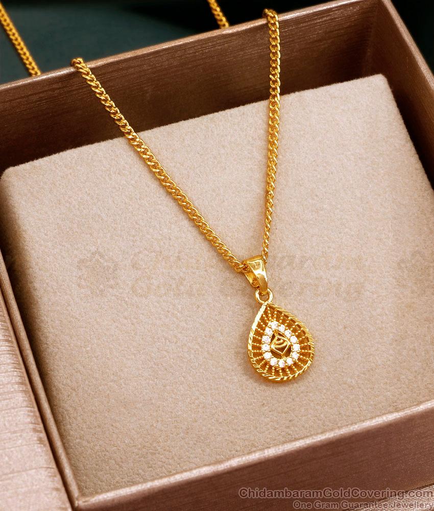 Elegant Teardrop Gold Pendant Chain for Women SMDR2282