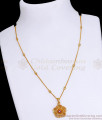 Beautiful Ruby Stone Floral Pendant Gold Chain With Price SMDR2290