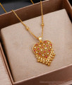 Ad Stone Heart Shaped Pendant With Short Chain For Women SMDR2291