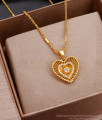 Unique Heart Shaped Locket Chain With White Stones SMDR2297