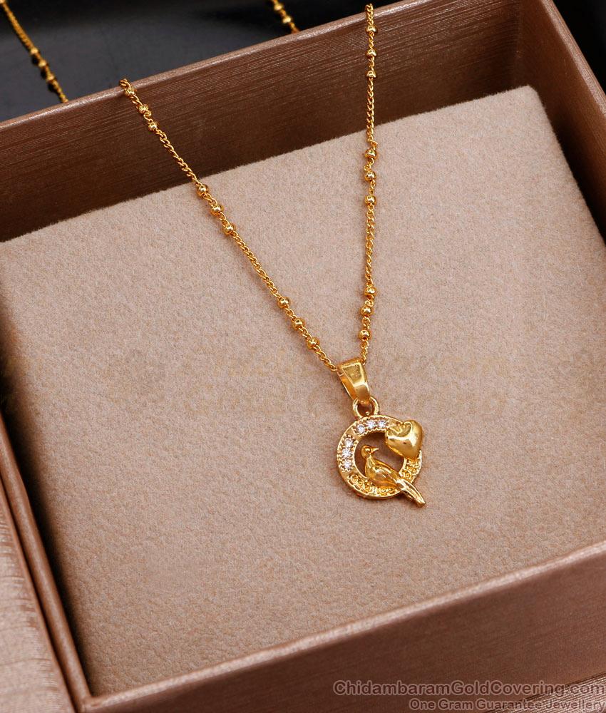 Cute Bird Pendant Gold Chain Light Weight Guaranteed Jewelry SMDR2309