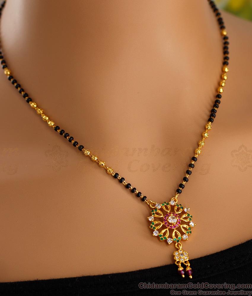 New Model Short Back Beads Mangalsutra Pendant Chain SMDR2311