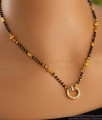 Daily Wear Black Beads Karimani Sara With White Stone Pendant SMDR2322