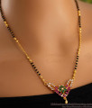 Light Weight Gold Mangalsutra Small Pendant Chain Design SMDR2329