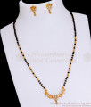 New Model Short Mangalsutra Design Diamond Pendant With Earring SMDR2333