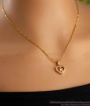 Pure Gold Tone Heart Necklace With Stone At Affordable Price SMDR2336